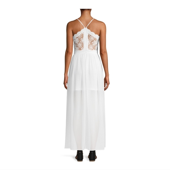 NWT No Boundaries Crochet White Maxi Dress size small - Picture 3 of 13